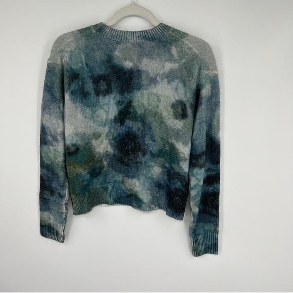 360 Cashmere Jade Watercolor Abstract Roundneck Long Sleeves Sweater - A… - Picture 11 of 14